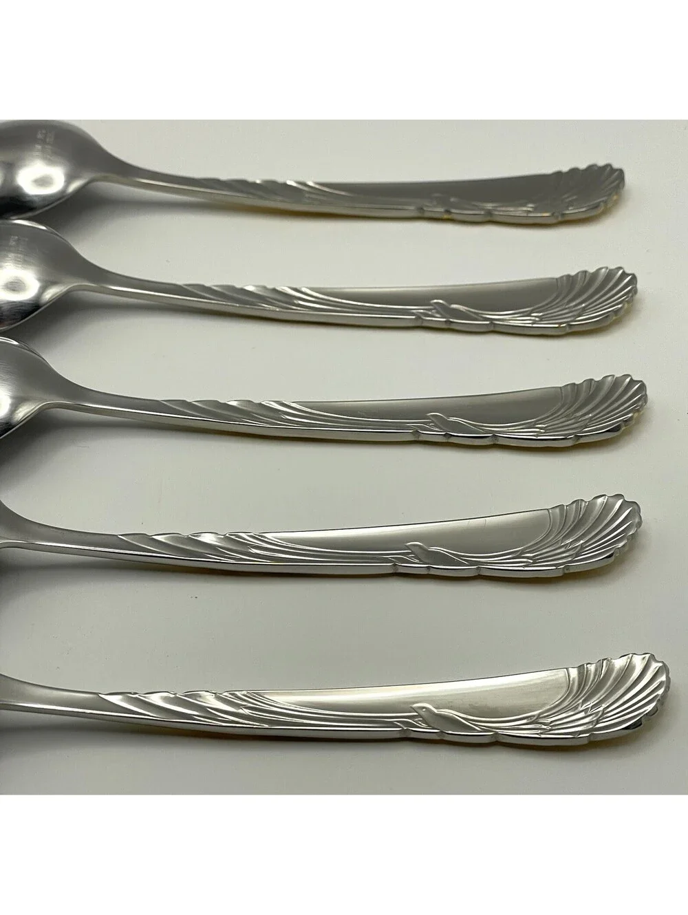 (5) Sasaki WINGS Gold Accent Gerald Patrick Stainless Teaspoon Lot ~ 6.5”